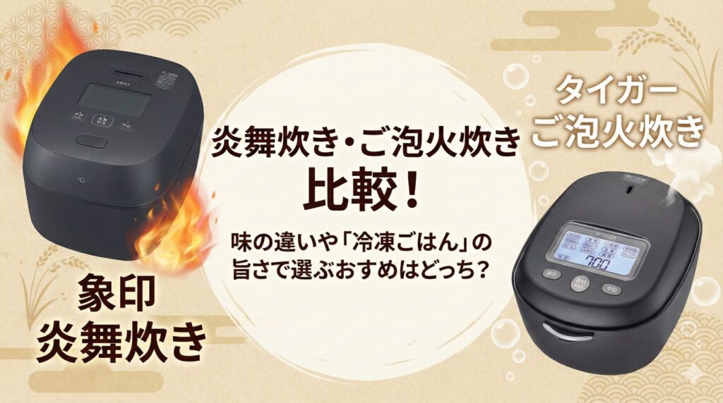 炎舞炊き・ご泡火炊き比較!味の違いや「冷凍ごはん」の旨さで選ぶおすすめはどっち?
